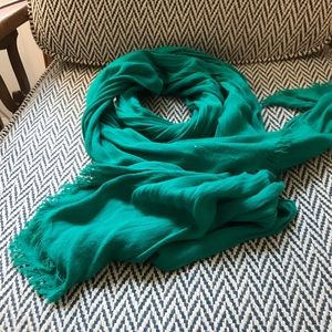 J. Crew fringe emerald scarf